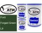 Preview: Ford, Forged Green, L9: 500ml Lackdose + 500ml Klarlack + 250ml Härter - Set, von ATW Autoteile West.
